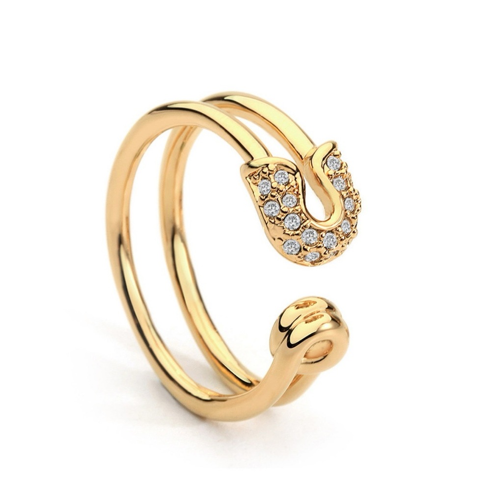 Zircon Double Band Open Ring 10050058031